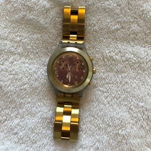 Gold Swatch Watch